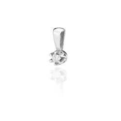 Zawieszka z białego złota 585 z diamentem 0,08ct The Diamonds  BZ-32-0,08ct-b