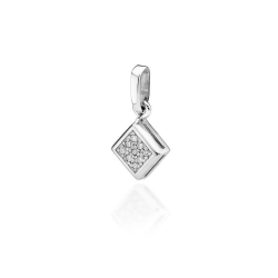 Zawieszka z białego złota 585 z diamentami 0,045ct The Diamonds BZ-36-b