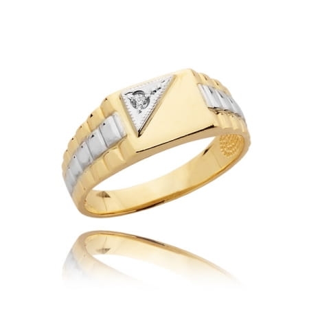 Sygnet z żółtego złota 585 z cyrkonią Be Unique Syg-016