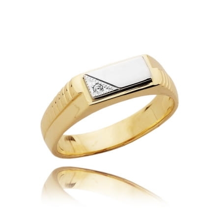 Sygnet z żółtego złota 585 z cyrkonią Be Unique Syg-017