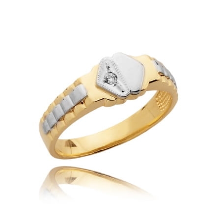 Sygnet z żółtego złota 585 z cyrkonią Be Unique Syg-019