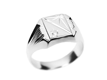 Sygnet z białego złota 585 z cyrkonią Be Unique Syg-005-b