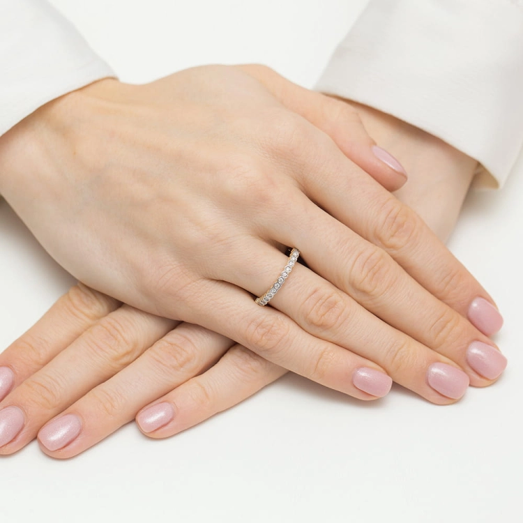 Pierścionek zaręczynowy z żółtego złota z diamentami 0,13ct Fire Of Love