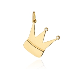 Zawieszka z żółtego złota 585 z diamentami 0,01ct The Diamonds