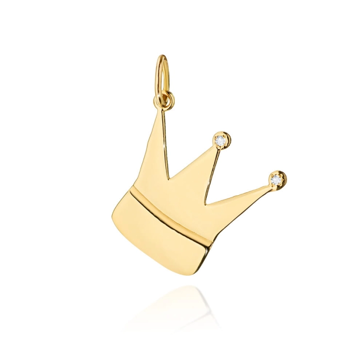 Zawieszka z żółtego złota 585 z diamentami 0,01ct The Diamonds