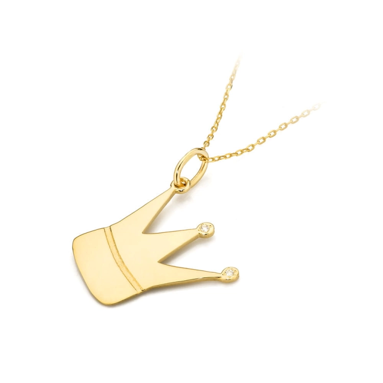 Zawieszka z żółtego złota 585 z diamentami 0,01ct The Diamonds