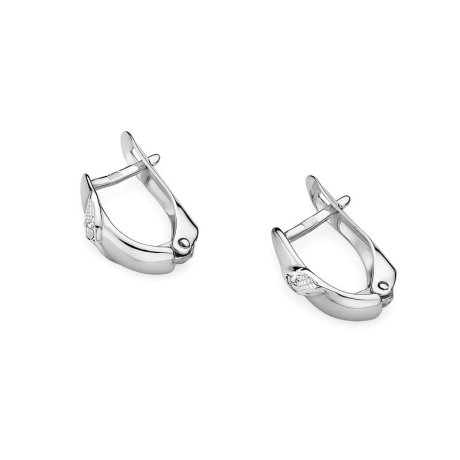 Przejdź do produktu Kolczyki z białego złota 585 z diamentami 0,04ct The Diamonds