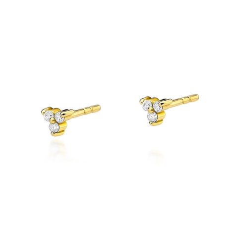 Przejdź do produktu Kolczyki z żółtego złota 585 z diamentami 0,09ct The Diamonds