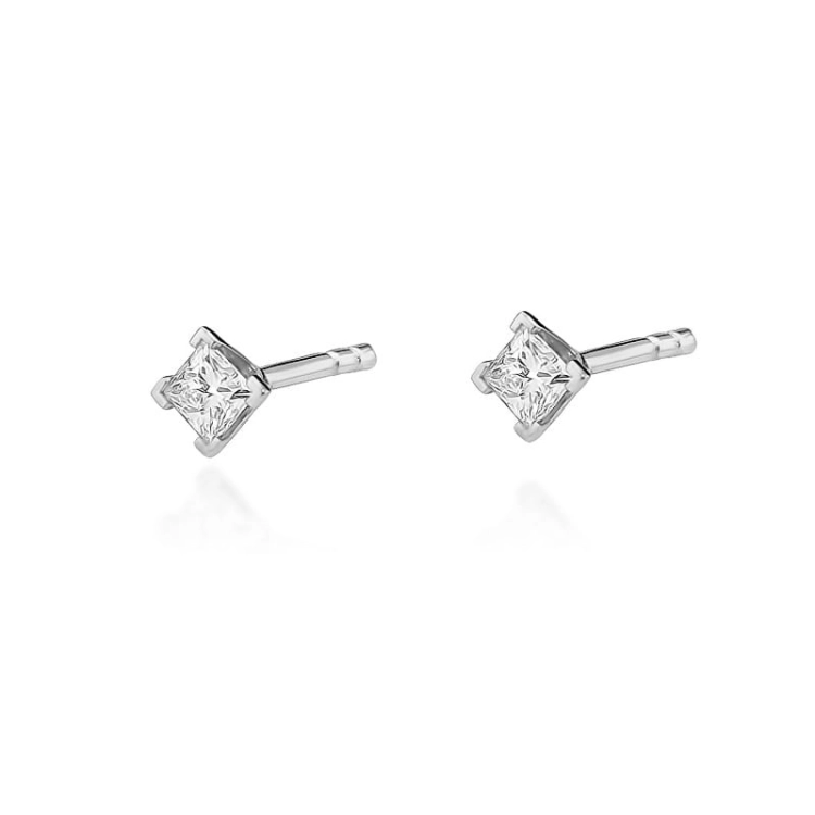 Kolczyki z białego złota 585 z diamentami 0,30ct The Diamonds