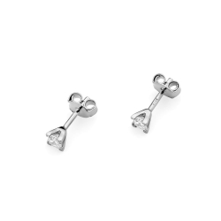 Kolczyki z białego złota 585 z diamentami 0,30ct The Diamonds