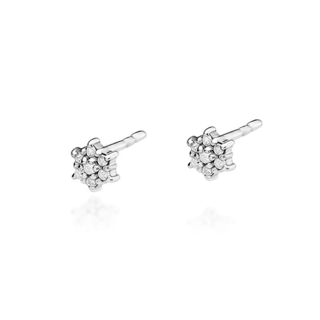 Przejdź do produktu Kolczyki z białego złota 585 z diamentami 0,12ct The Diamonds