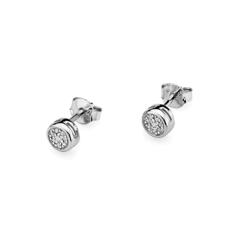 Przejdź do produktu Kolczyki z białego złota 585 z diamentami 0,09ct The Diamonds
