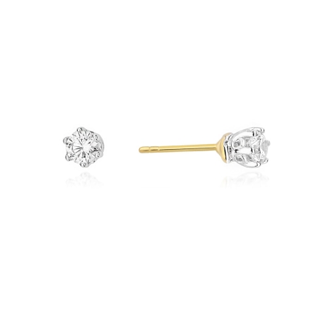 Przejdź do produktu Kolczyki z żółtego złota 585 z diamentami 0,30ct The Diamonds