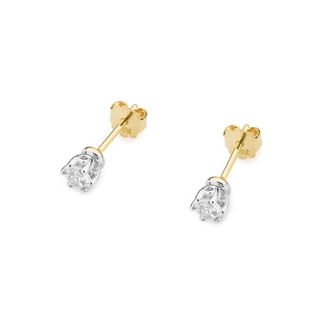 Przejdź do produktu Kolczyki z żółtego złota 585 z diamentami 0,30ct The Diamonds