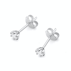 Kolczyki z białego złota 585 z diamentami 0,20ct The Diamonds