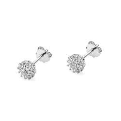 Kolczyki z białego złota 585 z diamentami 0,20ct The Diamonds