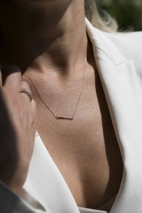 Naszyjnik z żółtego złota z diamentami 0,03ct The Diamonds