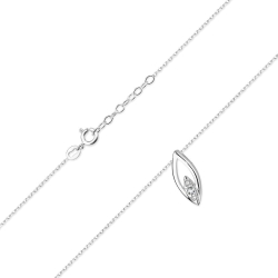 Naszyjnik z białego złota z diamentami 0,08ct The Diamonds