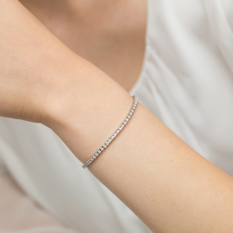 Bransoletka z białego złota 585 z diamentami 1,77ct The Diamonds