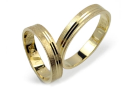 Obrączki ślubne z żółtego złota 333 płaskie 4mm Lovely L101-333