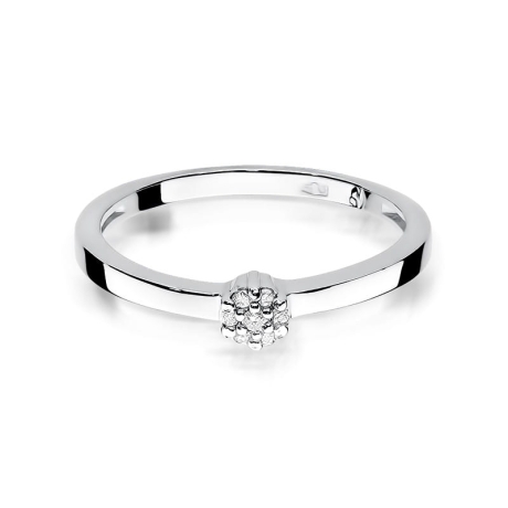 Przejdź do produktu Pierścionek zaręczynowy z białego złota z diamentami 0,04ct Fire Of Love 