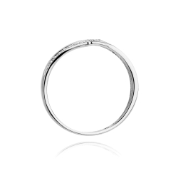 Pierścionek zaręczynowy z białego złota z brylantami 0,03ct Fire Of Love