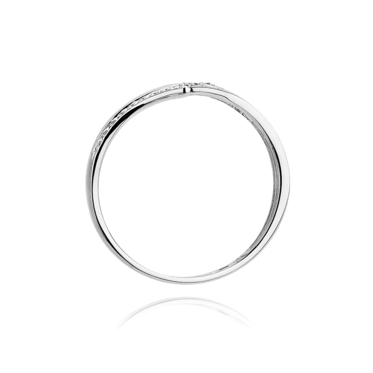 Pierścionek zaręczynowy z białego złota z brylantami 0,03ct Fire Of Love