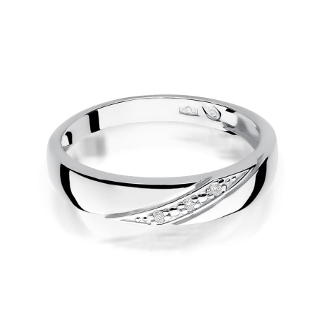 Przejdź do produktu Pierścionek zaręczynowy z białego złota z diamentami 0,02ct Fire Of Love 