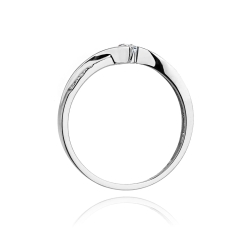 Pierścionek zaręczynowy z białego złota z brylantami 0,16ct Fire Of Love