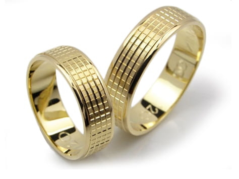 Obrączki ślubne z żółtego złota 333 płaskie 6mm Lovely L120-333