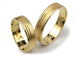 Obrączki ślubne z żółtego złota 333 płaskie 5mm Lovely L122-333