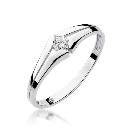 Przejdź do produktu Pierścionek zaręczynowy z białego złota z diamentem 0,10ct Fire Of Love