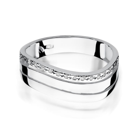 Przejdź do produktu Pierścionek zaręczynowy z białego złota z brylantami 0,09ct Fire Of Love 