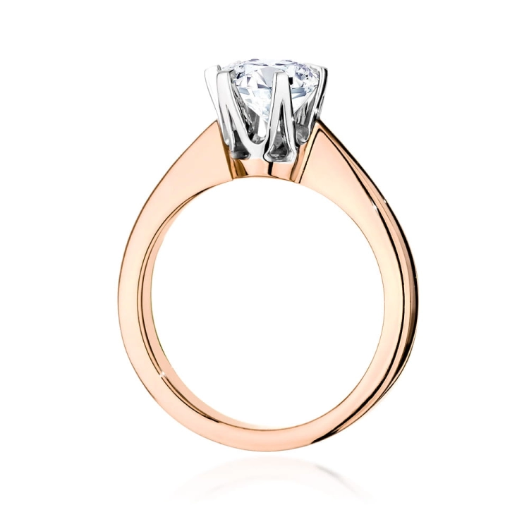 Pierścionek zaręczynowy z różowego złota z diamentem 1,00ct Fire Of Love