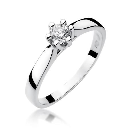 Przejdź do produktu Pierścionek zaręczynowy z białego złota z diamentem 0,30ct Fire Of Love