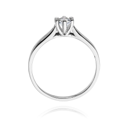 Pierścionek zaręczynowy z białego złota z diamentem 0,30ct Fire Of Love