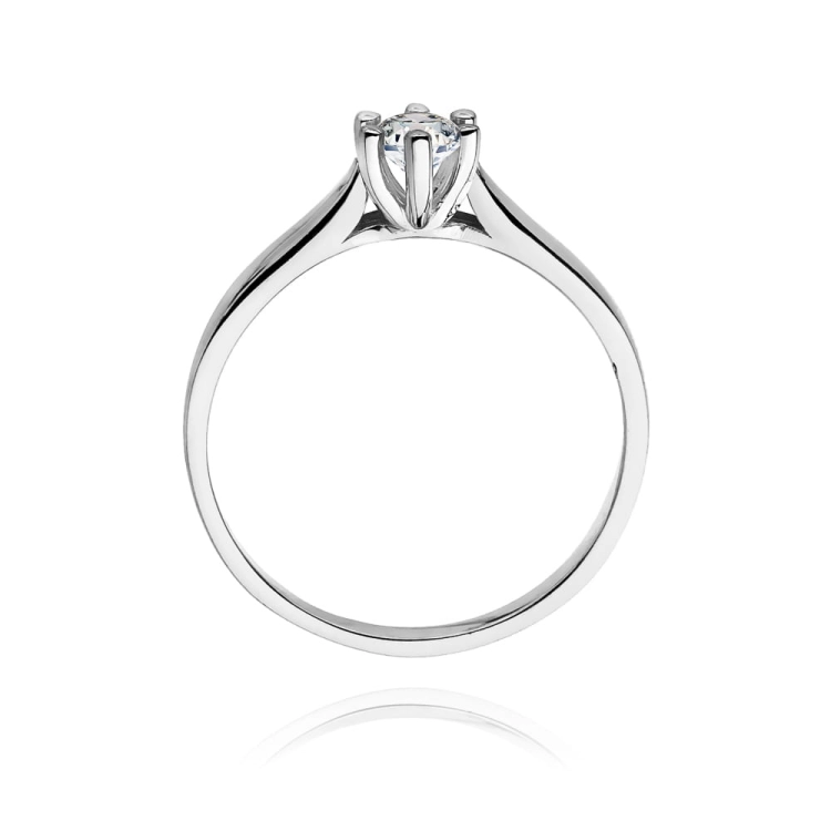 Pierścionek zaręczynowy z białego złota z diamentem 0,30ct Fire Of Love