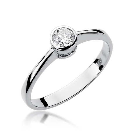 Przejdź do produktu Pierścionek zaręczynowy z białego złota z diamentem 0,30ct Fire Of Love