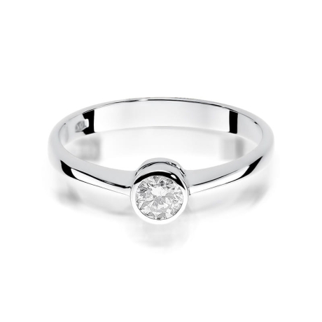Przejdź do produktu Pierścionek zaręczynowy z białego złota z diamentem 0,30ct Fire Of Love