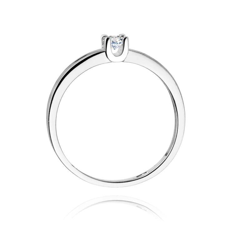Pierścionek zaręczynowy z białego złota z diamentem 0,08ct Fire Of Love