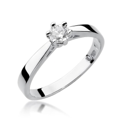 Pierścionek zaręczynowy z białego złota z diamentem 0,25ct Fire Of Love