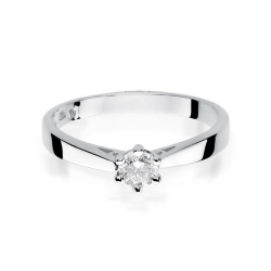 Pierścionek zaręczynowy z białego złota z diamentem 0,25ct Fire Of Love