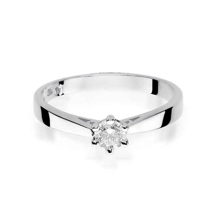 Pierścionek zaręczynowy z białego złota z diamentem 0,25ct Fire Of Love