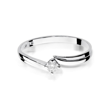 Przejdź do produktu Pierścionek zaręczynowy z białego złota z diamentem 0,08ct Fire Of Love