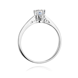 Pierścionek zaręczynowy z białego złota z diamentem 0,30ct Fire Of Love