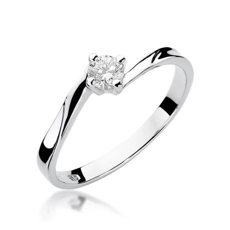 Przejdź do produktu Pierścionek zaręczynowy z białego złota z diamentem 0,20ct Fire Of Love 