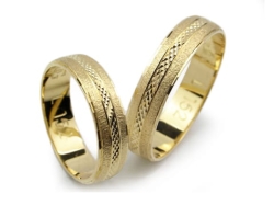 Obrączki ślubne z żółtego złota 333 półokrągłe 5mm Lovely  L152-333