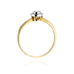 Pierścionek zaręczynowy z żółtego złota z diamentem 0,15ct Fire Of Love