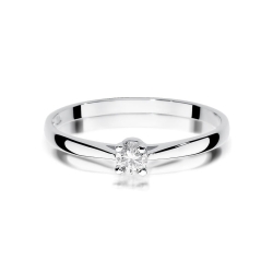 Pierścionek zaręczynowy z białego złota z diamentem 0,15ct Fire Of Love