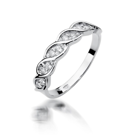 Przejdź do produktu Pierścionek zaręczynowy z białego złota z brylantami 0,20ct Fire Of Love 